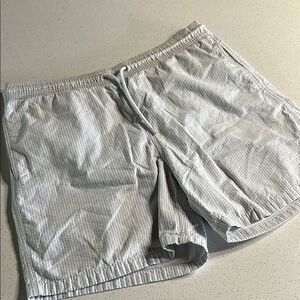 Brooks Brothers White Stripe Vintage Swim Trunks Tagged M